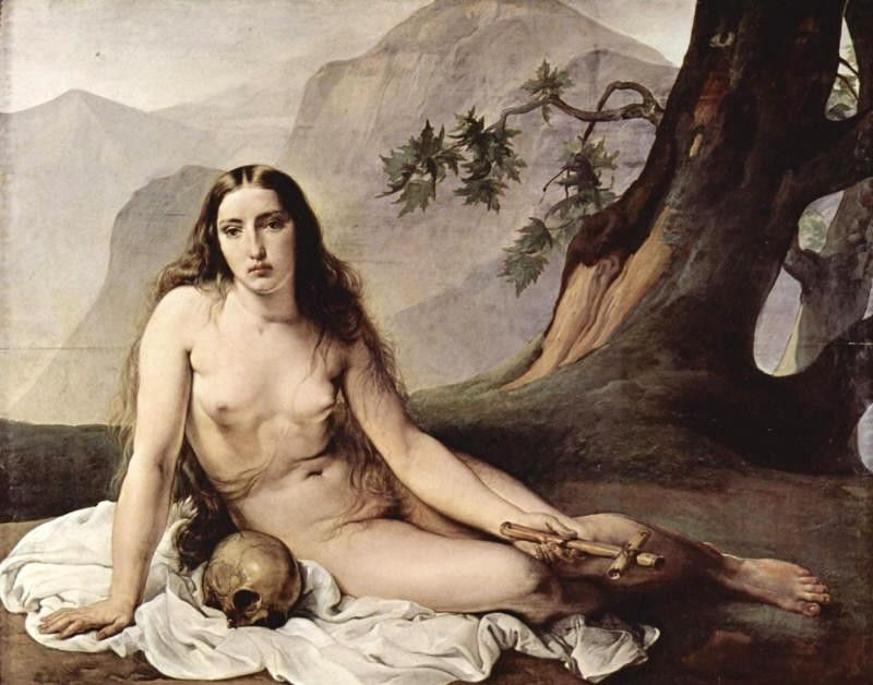 Unknown The penitent Mary Magdalene by Francesco Hayez